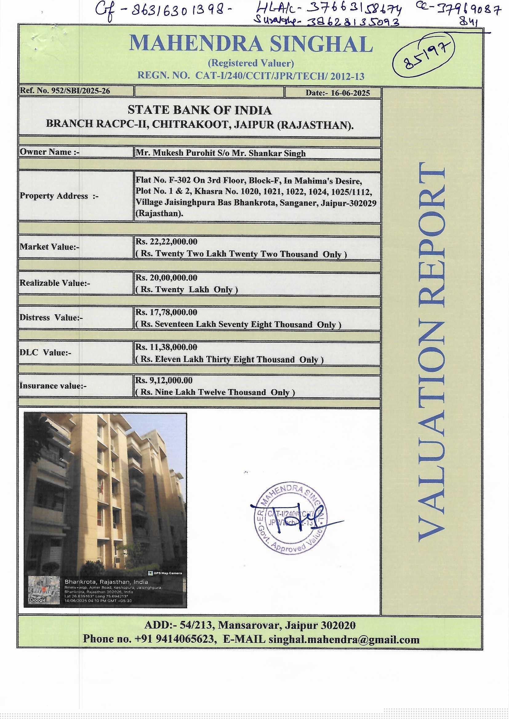 Flat for Sale in MAHIMA DESIRE, JAISINGPURA, JAIPUR, Jaipur