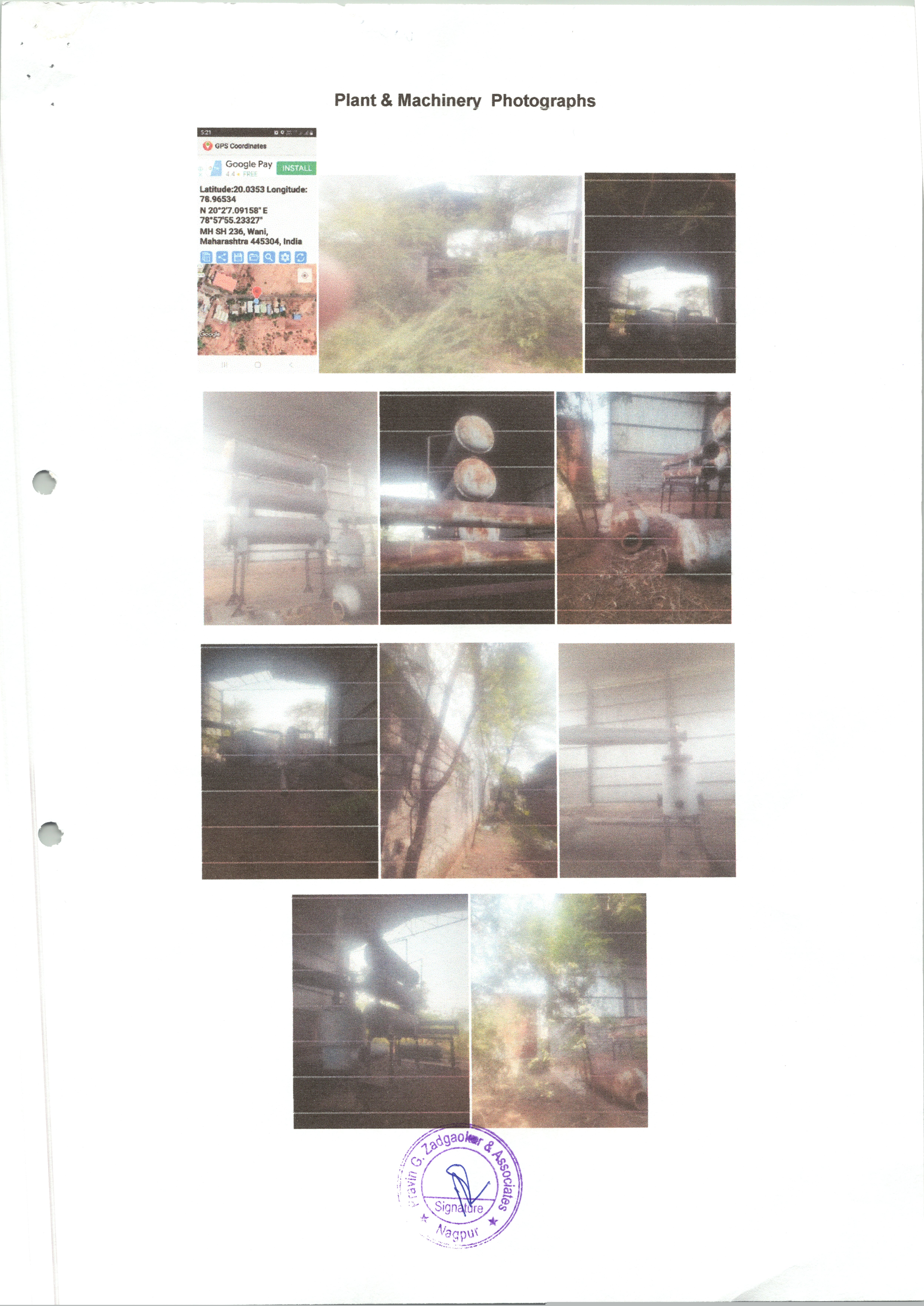 HYPOTHECATION OF PLANT AND MACHINERIES for Sale in NEAR GHUGUS ROAD, WANI, DIST YAVATMAL, Bhalar Township