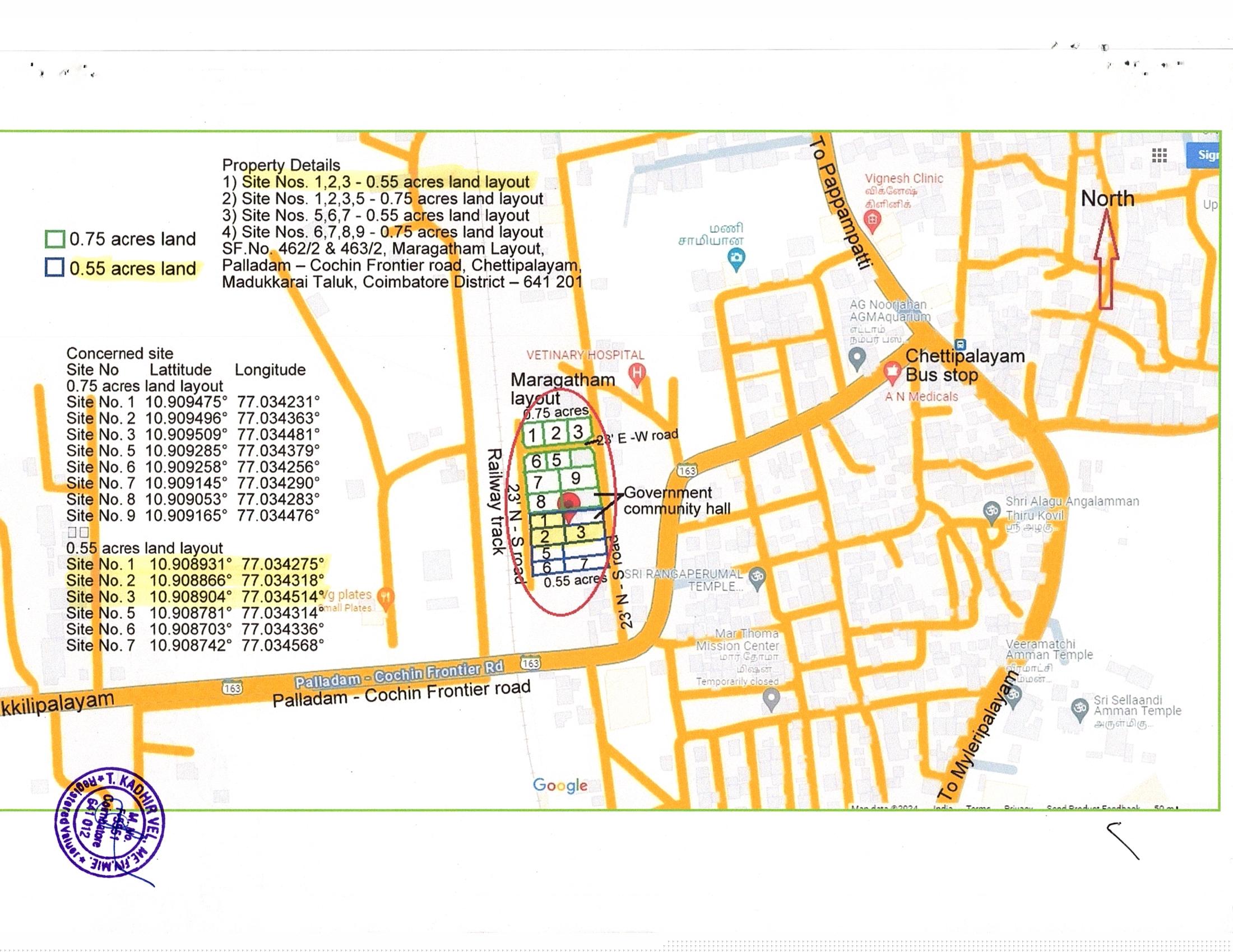 Plot for Sale in MARAGATHAM LAYOUT, CHETTIPALAYAM, Chettipalayam