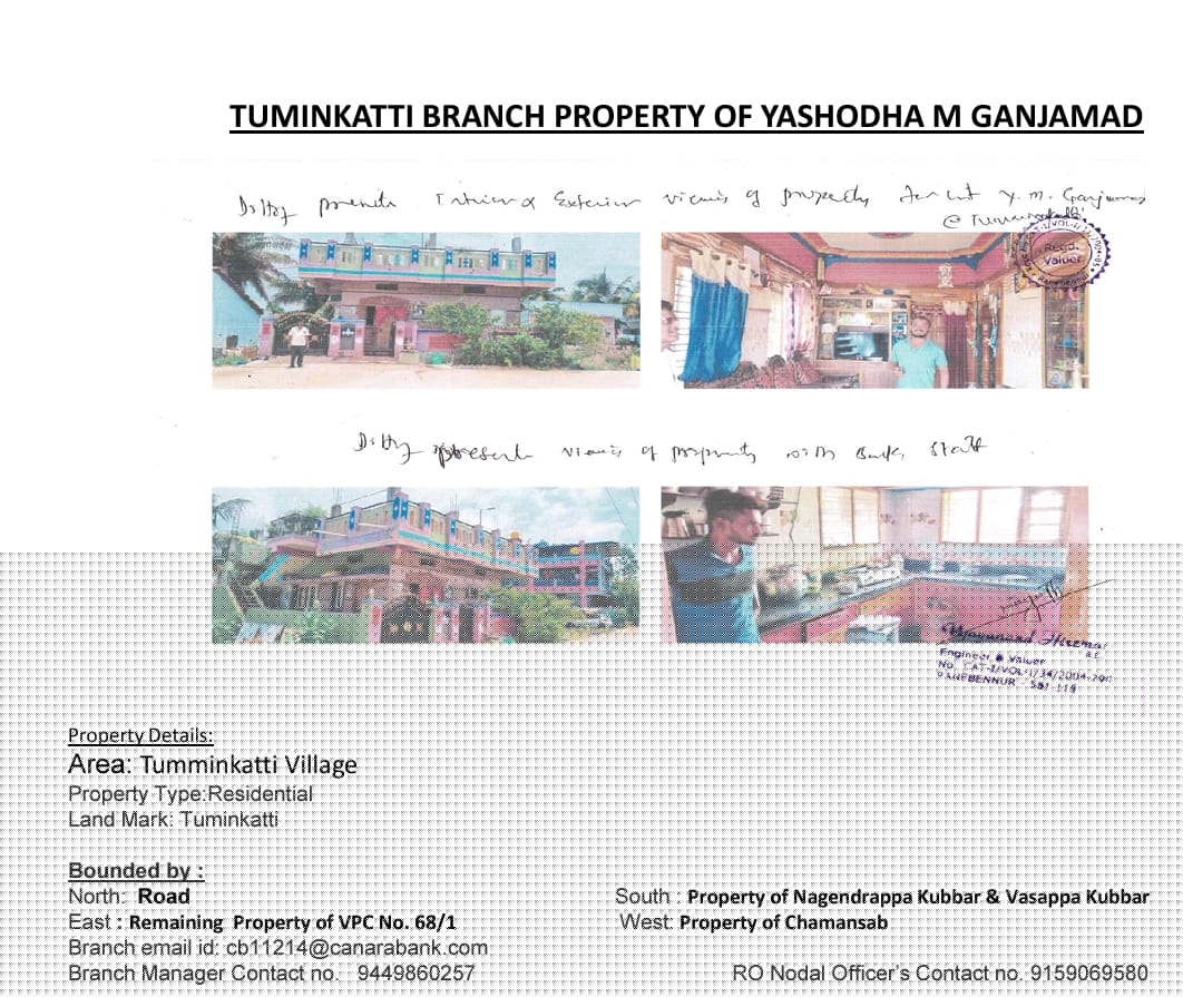 Individual House for Sale in TUMMINKATTI, Haveri