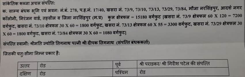 Central Bank of India Auctions for Residential property in Narsingpur, Madhya Pradesh image 2 of 2 in NARSINGHPUR, Narsingpur | Central Bank of India auction property