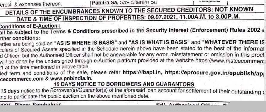 Punjab National Bank Auctions for Residential property in Nuapada, Odisha image 2 of 2 in NUAPADA, Nuapada | Punjab National Bank auction property