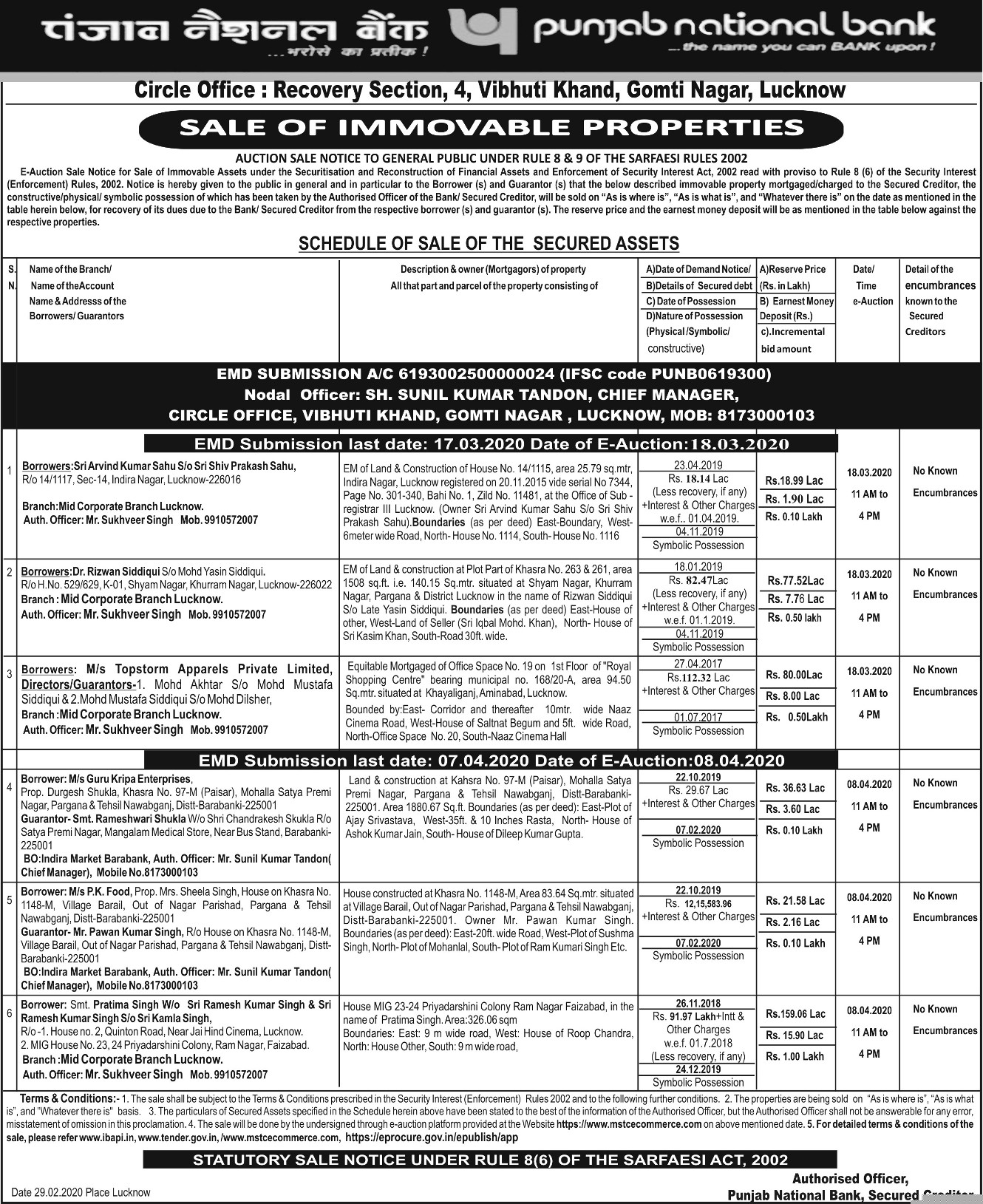 Punjab National Bank Auctions for Residential property in Barbanki, Madhya Pradesh