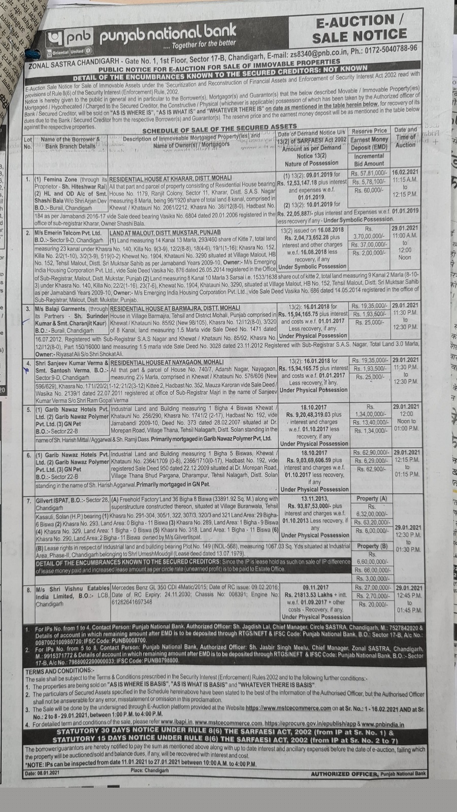 Punjab National Bank Auctions for Residential property in SAS Nagar, Punjab image 2 of 2 in KHARAR, SAS Nagar | Punjab National Bank auction property