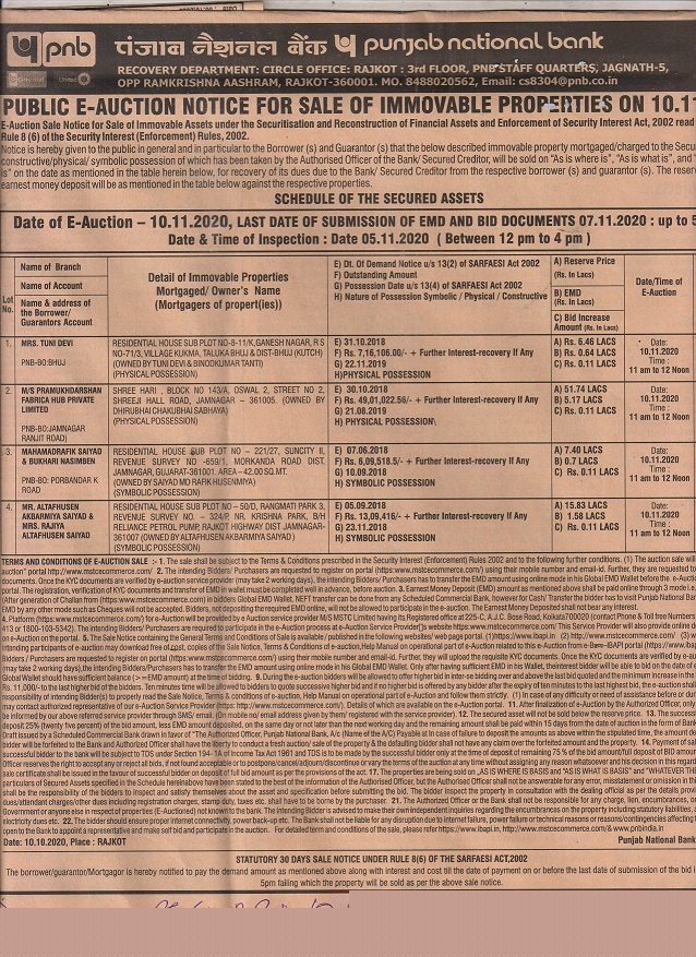 Punjab National Bank Auctions for Residential property in Jamnagar, Gujarat image 3 of 3 in JAMNAGAR, Jamnagar | Punjab National Bank auction property