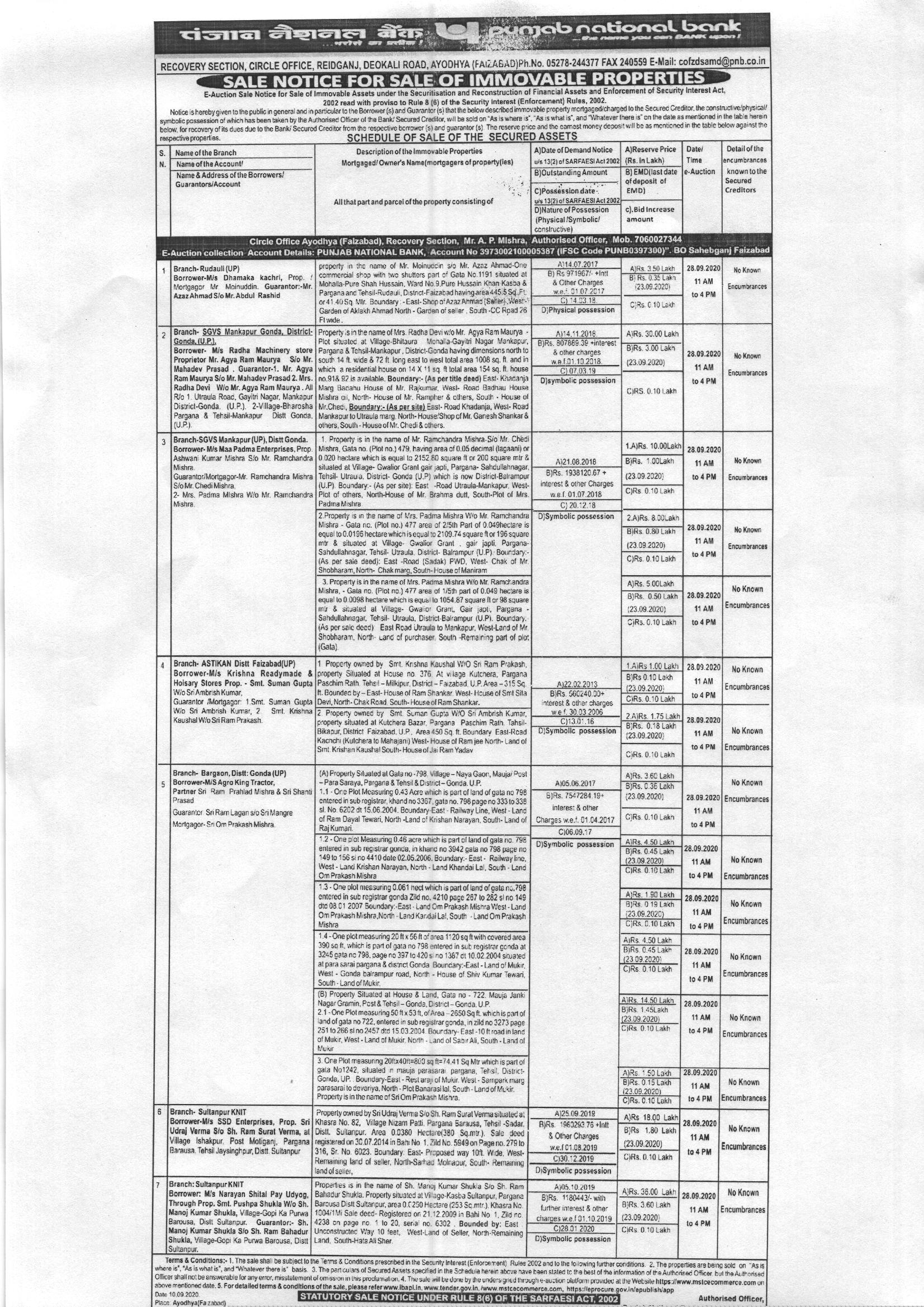 Punjab National Bank Auctions for Residential property in Ayodhya, Uttar Pradesh image 2 of 2 in KUCHERA, Ayodhya | Punjab National Bank auction property