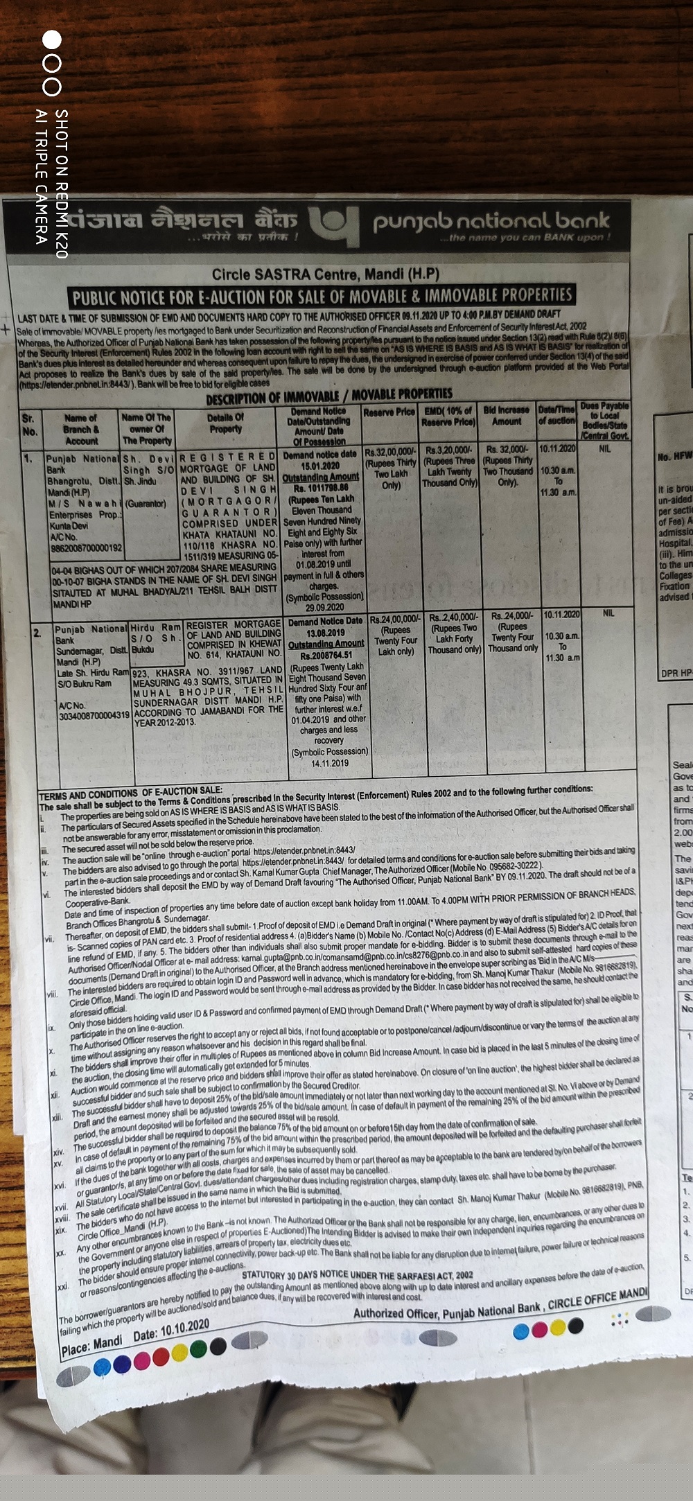 Punjab National Bank Auctions for Residential property in Mandi, Himachal Pradesh