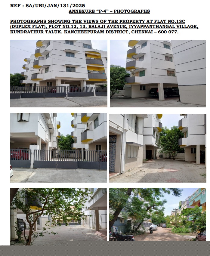 Union Bank of India Auctions for Residential property in Chennai, Tamil Nadu