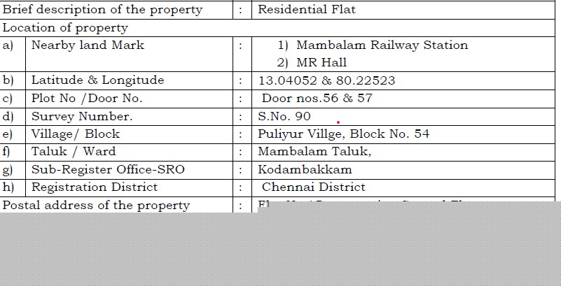 Bank of Baroda Auctions for Residential property in Chennai, Tamil Nadu image 5 of 5 in Chennai, Chennai | Bank of Baroda auction property