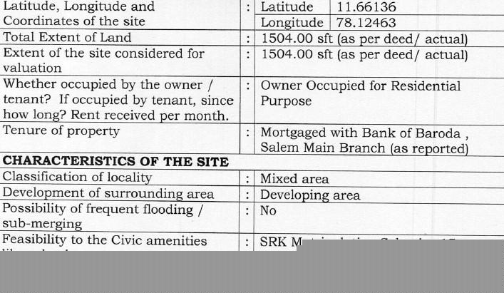 Bank of Baroda Auctions for Residential property in Salem, Tamil Nadu image 5 of 5 in Salem, Salem | Bank of Baroda auction property