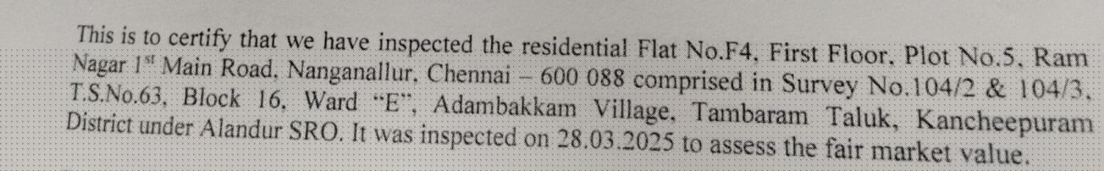 Bank of India Auctions for Residential property in Chennai, Tamil Nadu