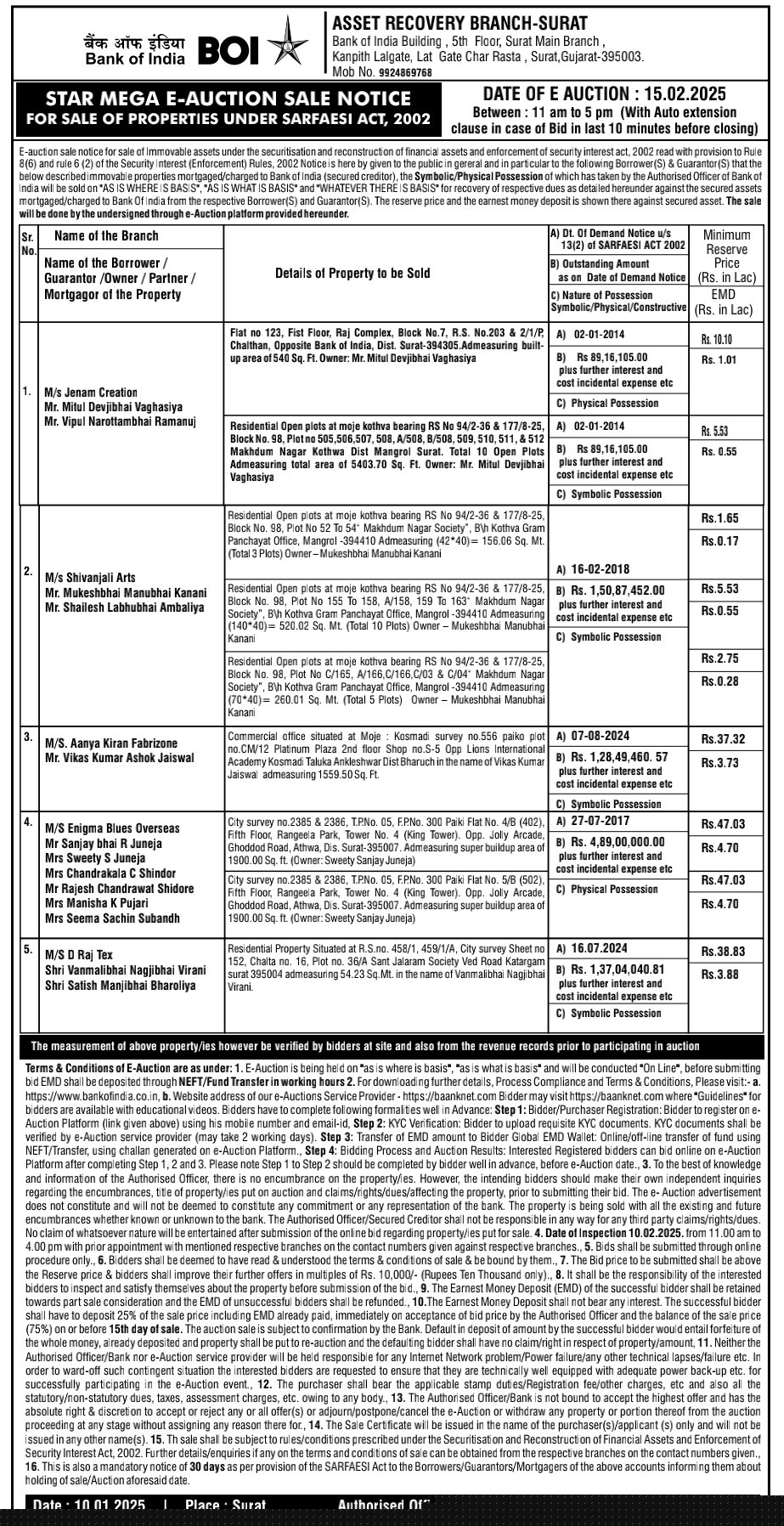 Bank of India Auctions for Commercial property in Bharuch, Gujarat image 2 of 2 in Ankleshwar, Bharuch | Bank of India auction property