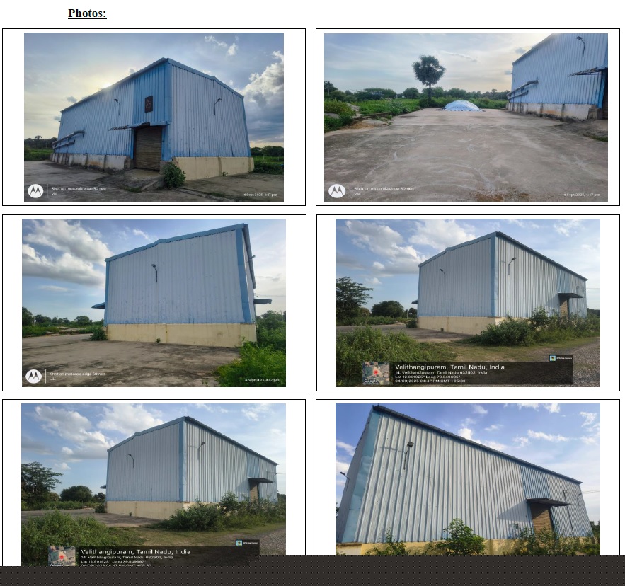 Canara Bank Auctions for Commercial property in Ranipet, Tamil Nadu