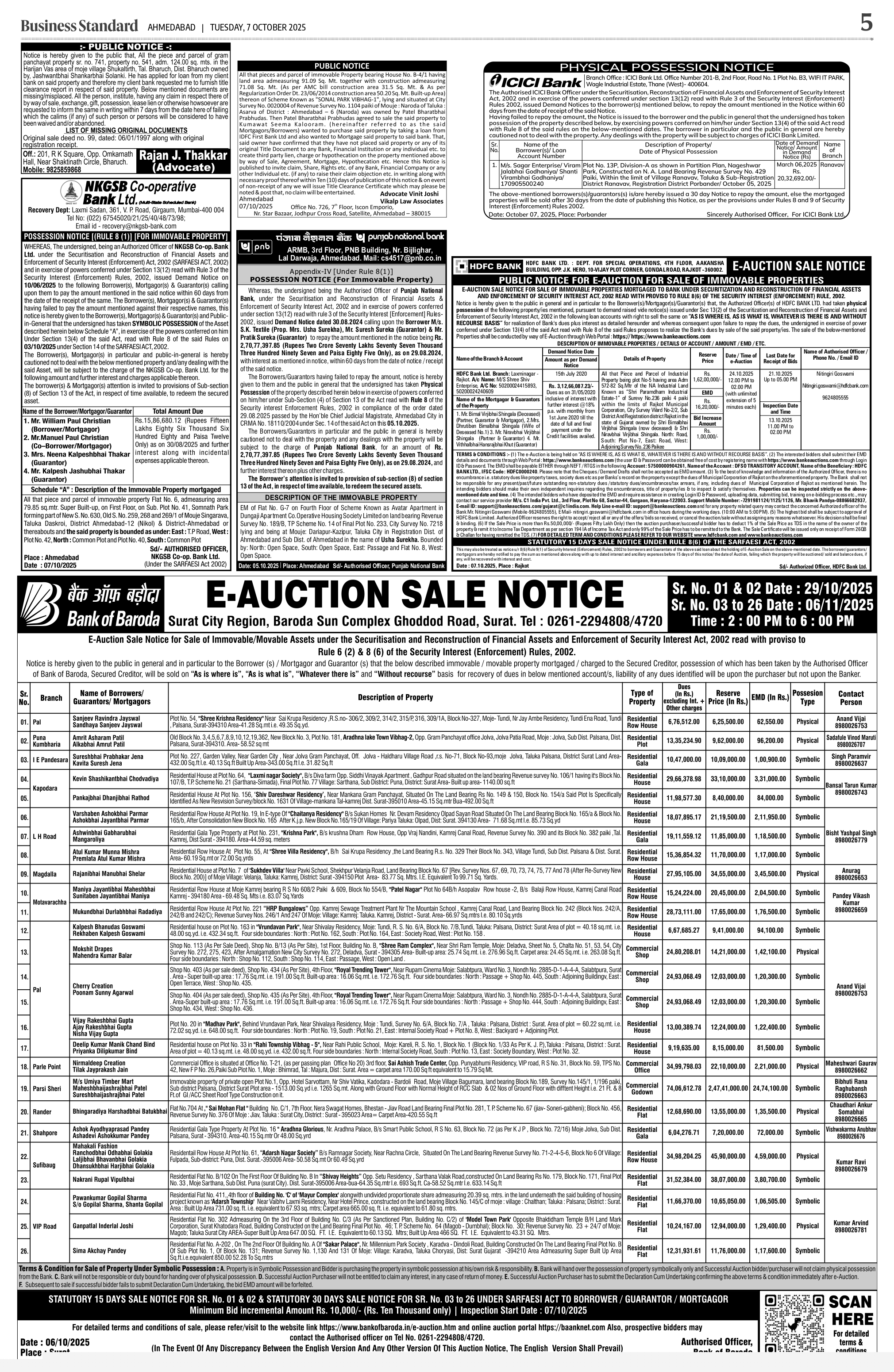 Bank of Baroda Auctions for Residential property in Surat, Gujarat