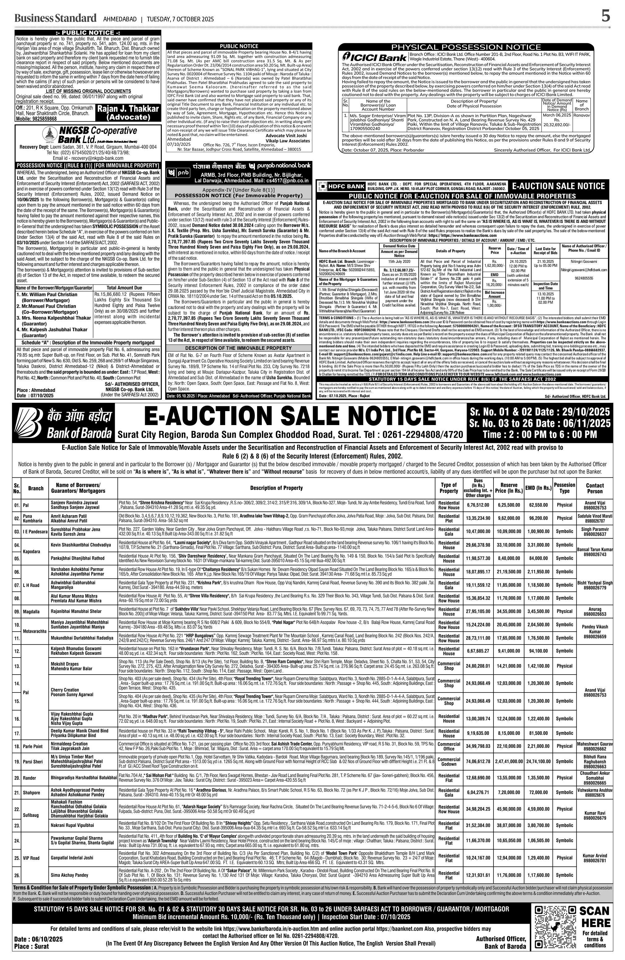 Bank of Baroda Auctions for Residential property in Surat, Gujarat