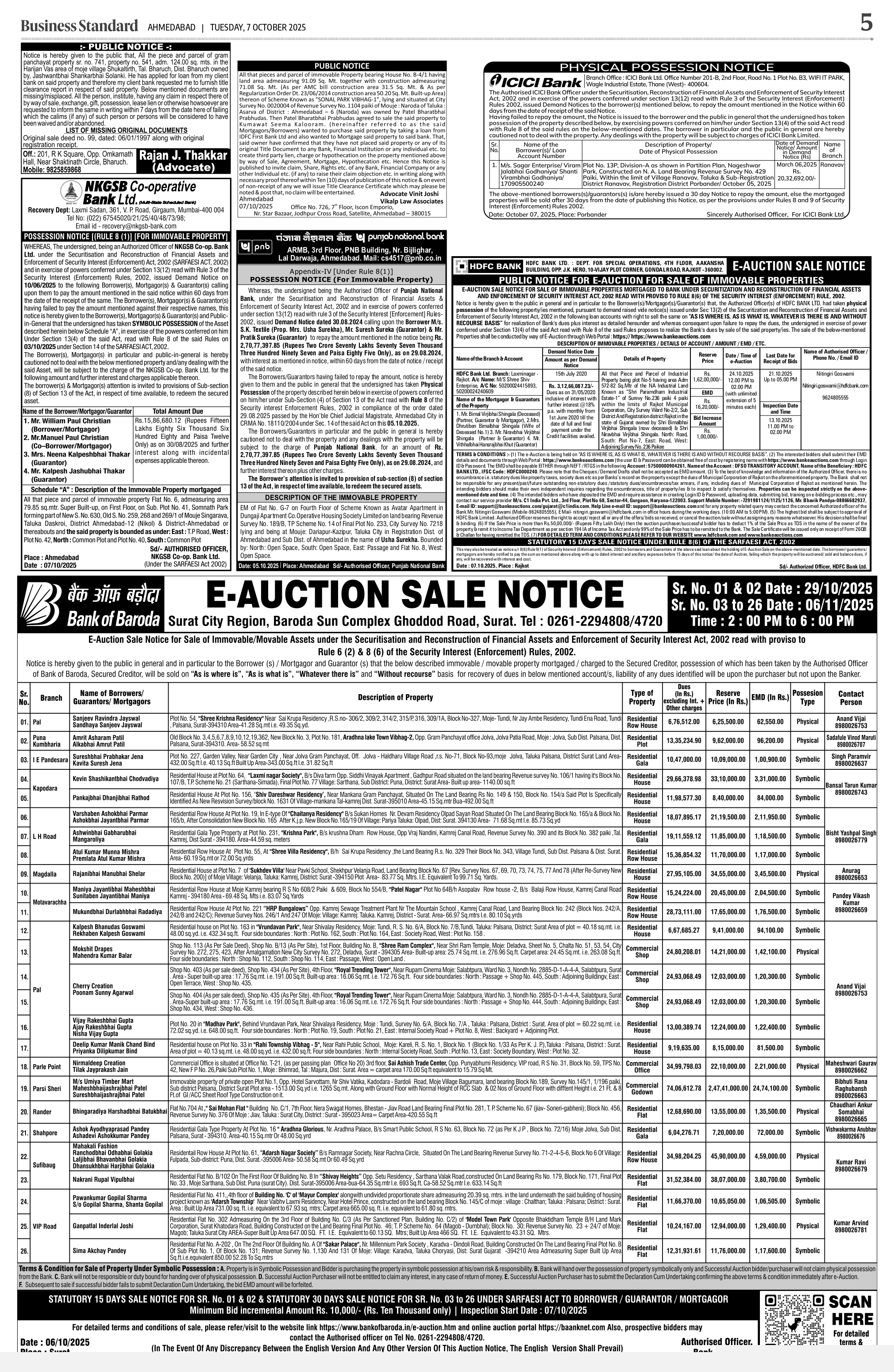Bank of Baroda Auctions for Residential property in Surat, Gujarat