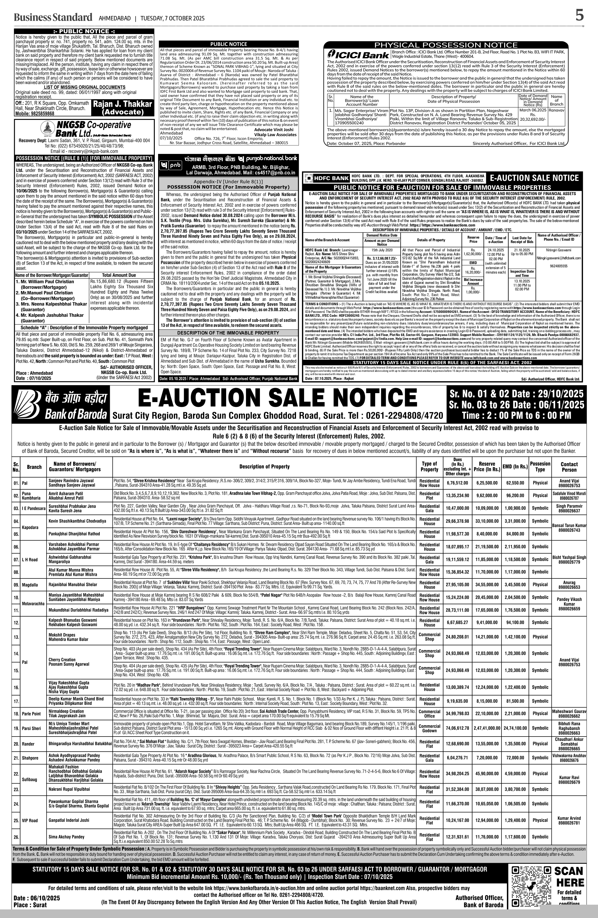 Bank of Baroda Auctions for Residential property in Surat, Gujarat