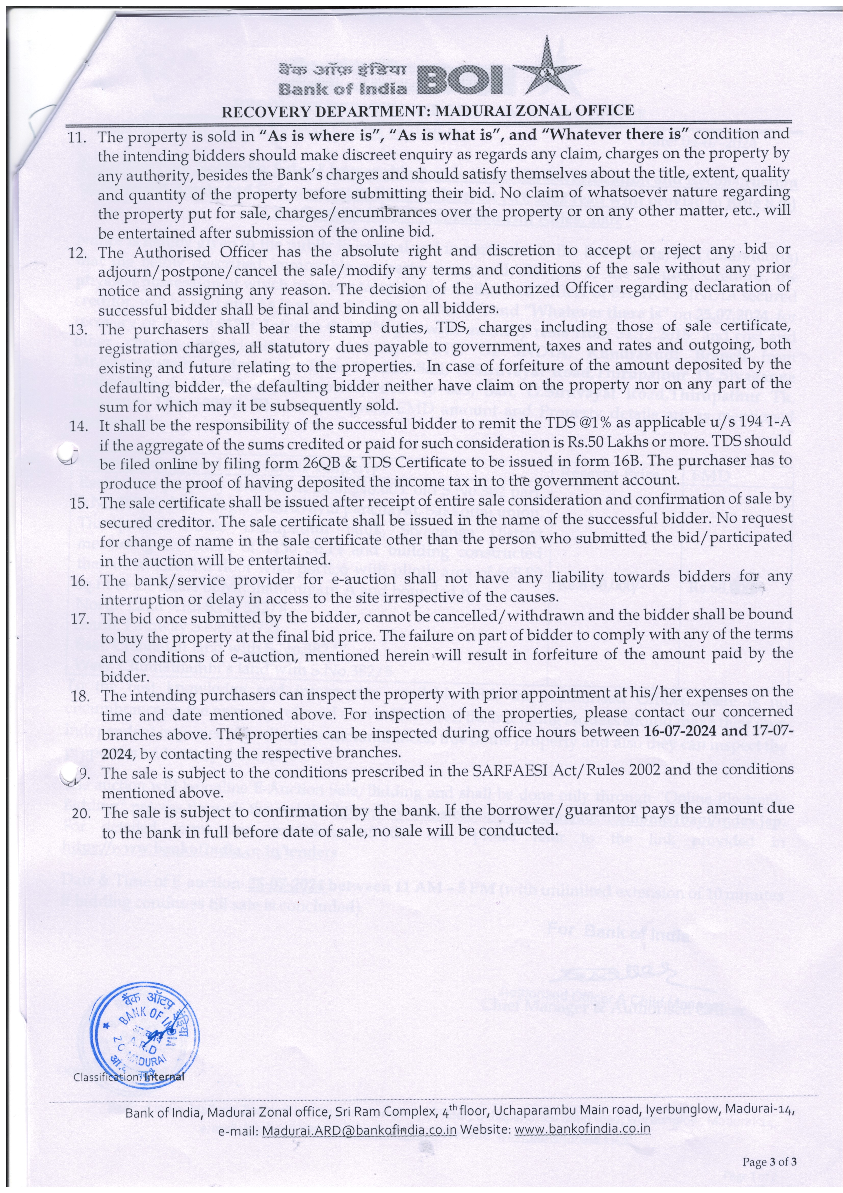 Bank of India Auctions for Residential property in Sivaganga, Tamil Nadu image 4 of 4 in Sivaganga, Sivaganga | Bank of India auction property