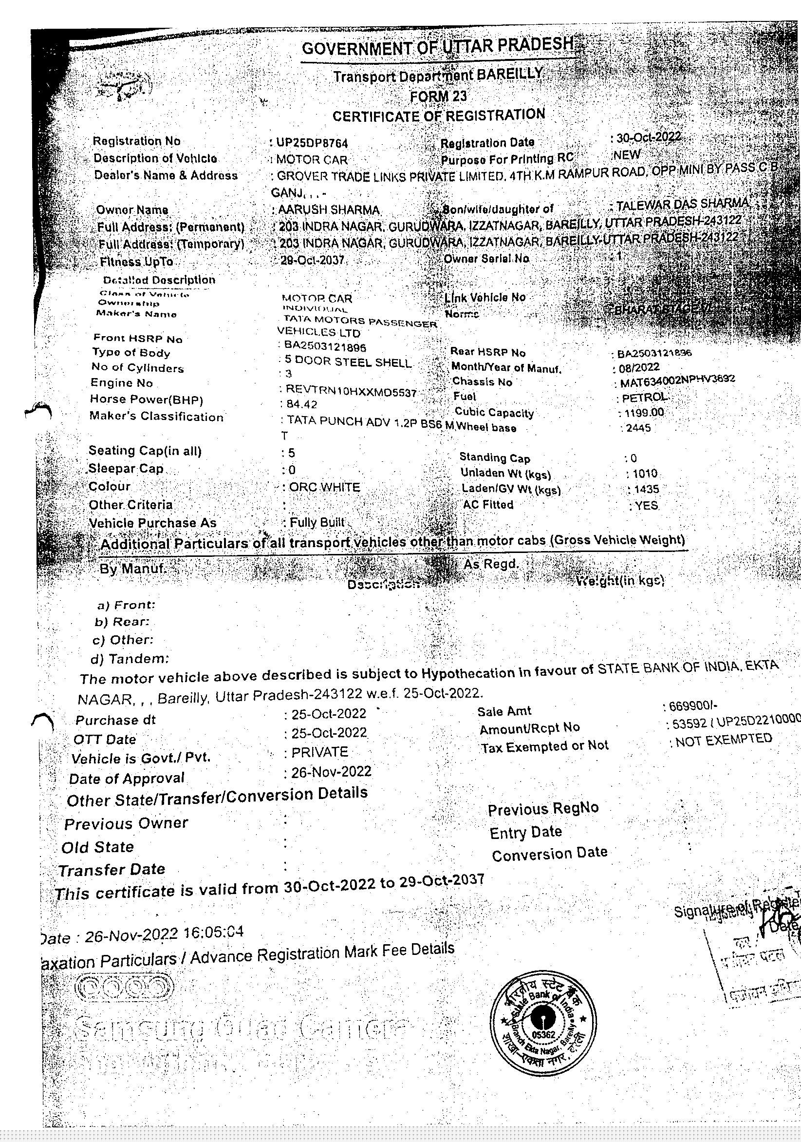 State Bank of India Auctions for Vehicle Auctions property in Bareilly, Uttar Pradesh image 3 of 3 in Bareilly, Bareilly | State Bank of India auction property